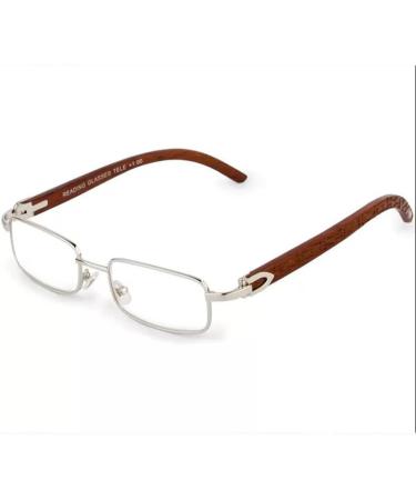 Reading Glasses Light Blocking Glasses Reading Glasses Glasses For Reading Unisex 2.0 Computer Reader Full Frame Spectacles Wooden Temple Bamboo