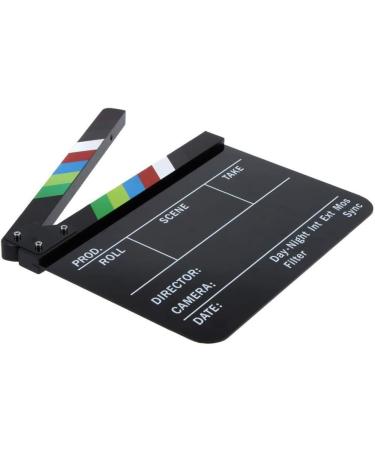 Coolbuy112 Movie Directors Clapboard | Acrylic Film Slate with Magnetic Eraser & Pens - Buy Online on GoSupps.com