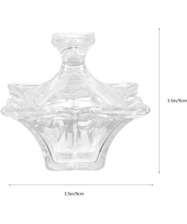 LALAFINA 1pc Nail Art Crystal Cup Dappen Dish Cup Nail Cup with Lid Manicure Liquid Holder Cup Nail Art Tool Nail Brush Acrylic Nail Monomer Liquid Bowl Clear Cups Clear Container Glass 9x9cm Assorted Color - Buy Online on GoSupps.com