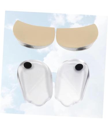 FRCOLOR Silicone Gel Heel Inserts - 2 Pairs Transparent Plantar Insoles for Pain Relief - Size 11x6cm - Buy Online on GoSupps.com
