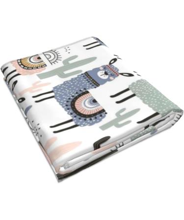 Llama Cactus Hand Towel | Soft & Absorbent | 27.5 x 15.7 Inch | Bathroom Kitchen Gym Washcloth - Buy Online on GoSupps.com