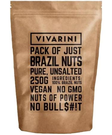 Vivarini Brazil Nuts 250g | Wonderful delicate taste | Healthy snack | Addition to dishes and desserts | Valuable source of nutrients | 0.25kg - Buy Online on GoSupps.com
