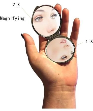 Yanteng Pocket Mirror - Wolf Animal Design with 1X & 2X Magnification | Ideal for Travel & Beauty | International Shipping Available - Buy Online on GoSupps.com