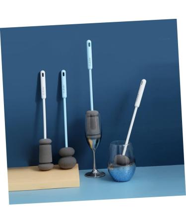 Solustre 4-Piece Bottle Brush Set - Long Handle Cleaning Brushes for Water Bottles Glass Baby Bottles & Household Scrubbing - Buy Online on GoSupps.com