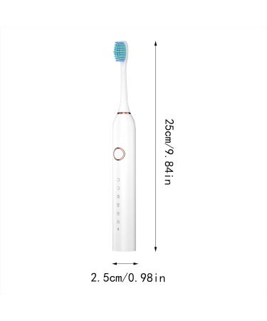 Rechargeable Electric Toothbrush with 4 Brush Heads & 6 Cleaning Modes Electric Toothbrush for Adults Portable Electric Toothbrush Brushing Modes for Home Office & Travel Electric (Pink One Size) - Buy Online on GoSupps.com
