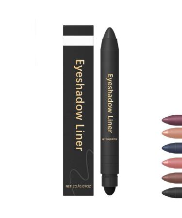 blmcoos 2 in 1 Eyeshadow Long-Lasting Eyeliner Waterproof and Smudge-Proof Two-Tone Eyeliner Soft and Smooth Application Easy to Color Smokeshow Makeup (Black)