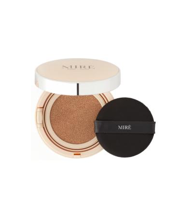 MI-R BiBi NOVA Velvet Finish All in 1 Cushion Foundation Long Lasting Full Coverage for All Skin Types (0.67oz) (02 Beige)