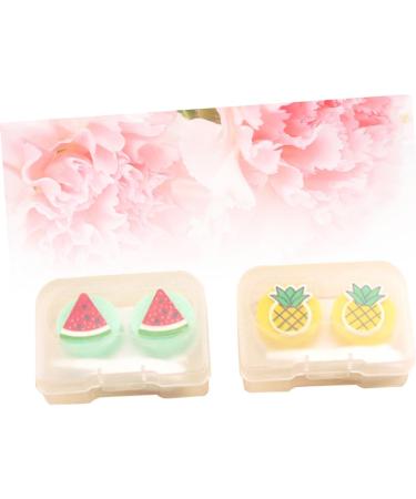 Homsfou 2-Part Contact Lens Box Set | Contact Lens Holder & Case | Small Fruit Design Lens Container for Easy Storage - Buy Online on GoSupps.com