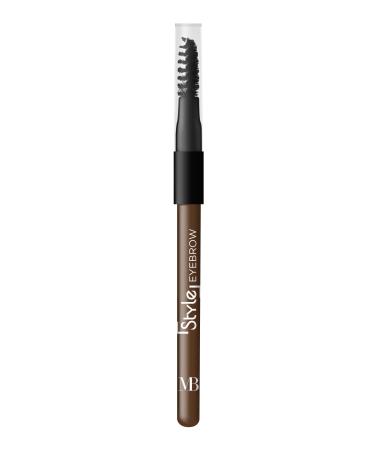 MB Milano - Eyebrow Pencil - Double Ended Pencil + Brush - BROWN - Defines Eyebrows - Made in Italy