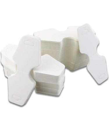 400PCS Blank White Kraft Paper Jewelry Display Hanging Cards with Hole - 10.5cm x 4.5cm - Buy Online on GoSupps.com