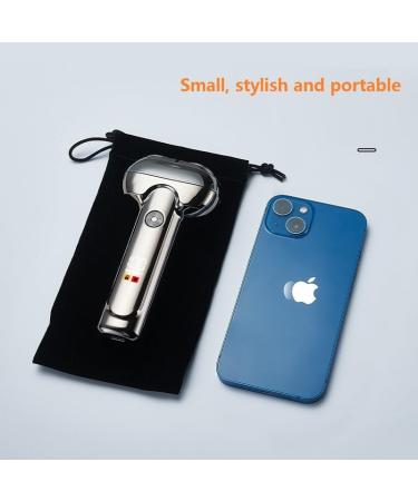 Men's electric razor portable mini razor small smart beard knife dry and wet available USB charging a gift for dad's boyfriend (Night Black) - Buy Online on GoSupps.com