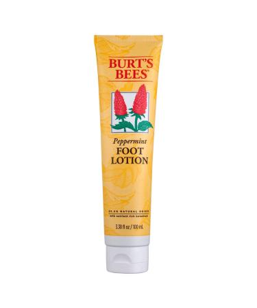 Burt's Bees Peppermint Foot Lotion 3.38oz Tubes - Pack of 2 | Moisturizing & Refreshing Formula - Buy Online on GoSupps.com
