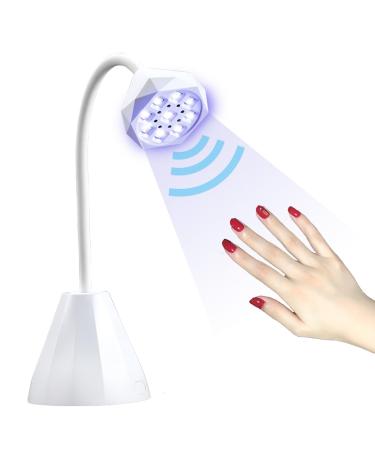 sumozo UV LED Nail Lamp Cordless Fast Curing Rechargeable Gooseneck Flash Cure UV Gel X Light for Gel Polish Nails Quick Dry Nail Dryer for Acrylic Nail Extension