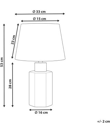 Marcelin Blue & White Porcelain Vase-Shaped Table Lamp with Cone Fabric Shade - Elegant Home Lighting - Buy Online on GoSupps.com