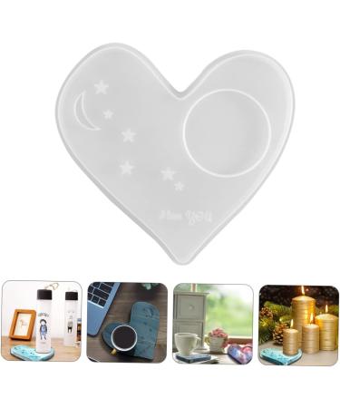 NUOBESTY 3pcs Coaster Mold Silicone Molds Heart Silicone Zip Pull Crystal Epoxy Mold Crafts Heart-shaped Whitex3pcs 13.6X13CMx3pcs - Buy Online on GoSupps.com