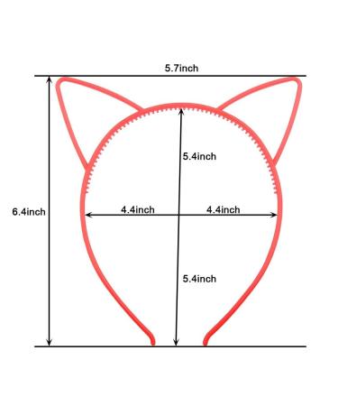 Ziricher Plastic Cat Ear Headband | Luminous Hair Band for Christmas & Halloween Parties (6 Colors) - Buy Online on GoSupps.com