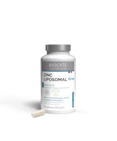 BIOCYTE Zinc Liposomé - Natural Defenses and Skin Beauty Dietary Supplement - Micro-Encapsulated Zinc - 60 Capsules - 60 Day Program