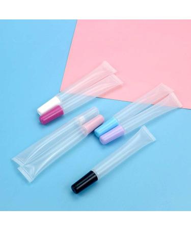 50pcs Empty Long Slim 15ml Squeeze Lip Gloss Tubes with Syringes - Blue Lid | Perfect for DIY Cosmetics & Travel - Buy Online on GoSupps.com