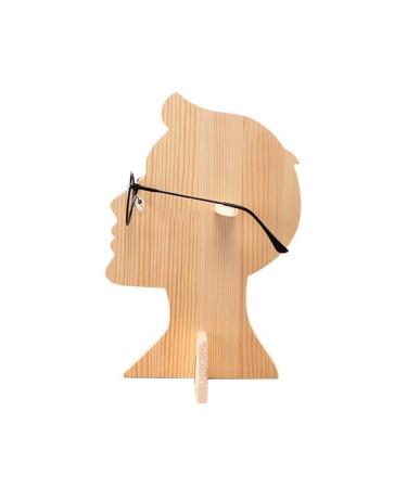 Waoceo glasses stand High-quality wooden glasses display rack sunglasses humanoid head model display decoration display props glasses stand sunglasses rack (size: b)
