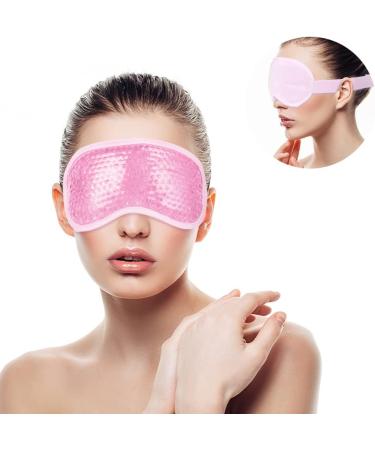 ACWOO Cooling Eye Mask with Gel Beads | Hot Cold Therapy for Puffy Eyes, Migraine Relief, Dark Circles - Reusable | Swollen Eyes, Sinus Pain - B Pink - Buy Online on GoSupps.com