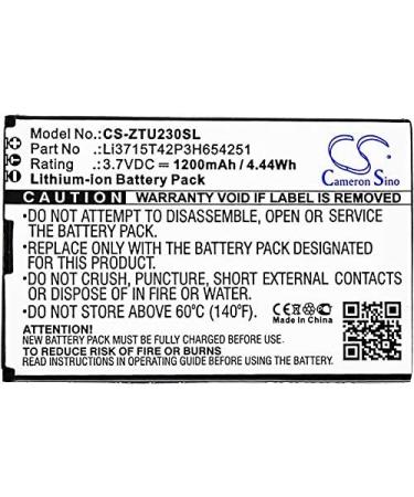 Replacement Battery for Vodafone 945 - 1200mAh/3.7V Compatible with Li3711T42P3h654246 Li3715T42P3H654251 - Buy Online on GoSupps.com