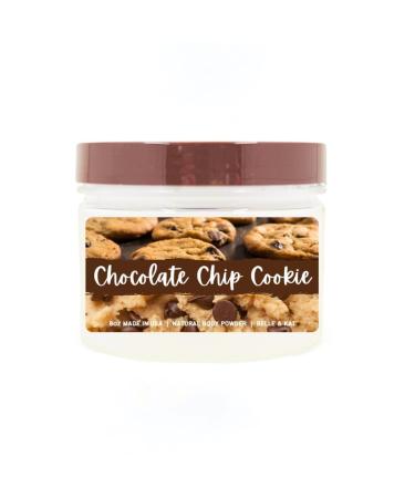 Body Powder for Women & Men Scented Chocolate Chip Cookie Perfume Dusting Powder Bath Powder with Fragrance & Essential Oils Talc Free 8oz Container Made in USA Chocolate Chip Cookie (Body Powder)