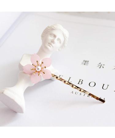 Sakura Pearl Hair Clip Set - 4Pcs Alloy Bobby Pins Barrette for Women & Girls - Buy Online on GoSupps.com