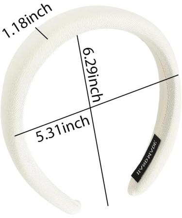 Thick Padded Headbands for Women White Sponge Headband Hair Hoops for Girls Wide Thick Non-Slip Hairband No Teeth Hair Head Bands Cute Headbands for Women Girls - Buy Online on GoSupps.com