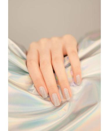 QLOLIS Premium Full Wraps Nail Art Gel Polish 20 Strips Stickers Decals DIY Nails Design Manicure Kit With 1 Nail File (Silver) - Buy Online on GoSupps.com