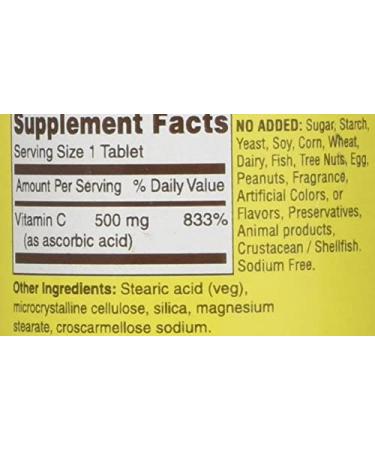 Mason Natural Vitamin C 500 mg - 100 Tablets | Immune Support & Antioxidant - Buy Online on GoSupps.com