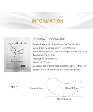 Chargenyang Eyelash Extension Gel Patches Kit Under Eye Gel Pads Eyelash Extension Pads Lint Free False Eyelash Lash Extension Makeup Eye Gel Patches (100Pack) - Buy Online on GoSupps.com