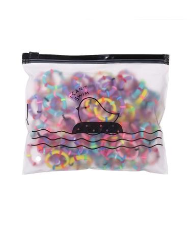 100PCS Baby Hair Ties - Soft Cotton Multicolor Hair Bands for Girls | Elastic Scrunchies for Ponytails - Bamboo Knot Design - Buy Online on GoSupps.com