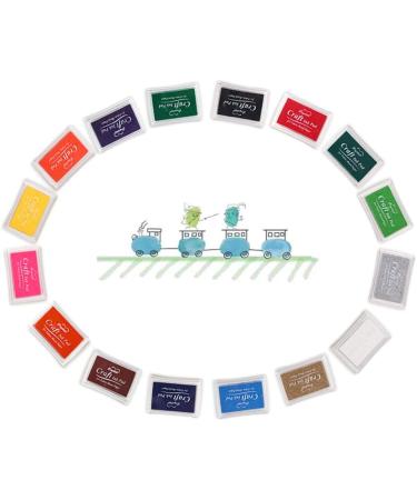 XoreArt Washable Finger Ink Pads for Kids - 16 Color Craft Stamp Pads for Rubber Stamps, Paper, Fabric - Perfect Gift for Children - Buy Online on GoSupps.com
