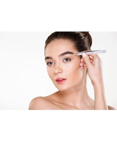 German Stainless Steel Eyebrow Twin Tweezer for Precision Hair Removal - Slant Tip & Pointed Tip - Facial Beauty Tool by The Unique Edge - Buy Online on GoSupps.com