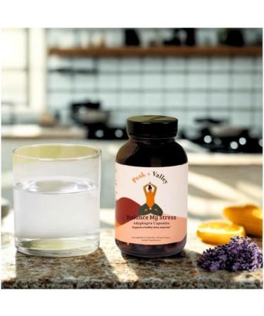 Peak + Valley Stress Relief Supplement for Mood Support Balance My Stress Capsules - Contains Adaptogens Ashwagandha Eleuthero Root Reishi Mushroom Supplement - Natural Mood Stabilizer - 60 Ct 60 Count (Pack of 1) - Buy Online on GoSupps.com