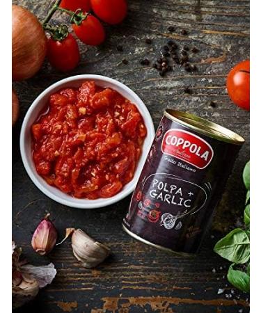  Coppola Salerno Coppola Pack of 12 chopped tomatoes with garlic 400g - Buy Online on GoSupps.com