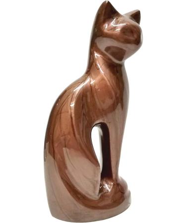 Pet Urn Cat Figurine Memorial Cremation Urn for Ashes Dark Brown Cat Shape Cremation Urns - Buy Online on GoSupps.com