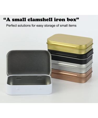 AKOAK 3 Pcs Black Rectangular Empty Hinged Tins - 3.7 x 2.4 x 0.8 Inches for First Aid, Survival Kits, Herbs, Pills, Crafts, and More - Buy Online on GoSupps.com