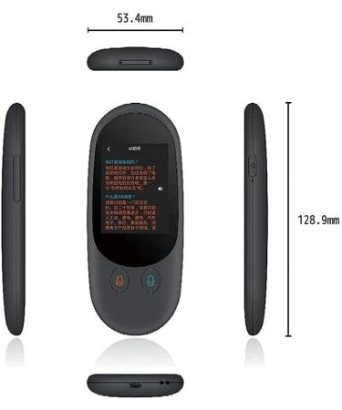 Two-Way Offline Translator Device Offline Translator Device Intelligent Language Translator Device Portable Real-time 2.4-inch Touch Screen Support 51 Kinds of Learning Shopping Travel Busi Good Black - Buy Online on GoSupps.com