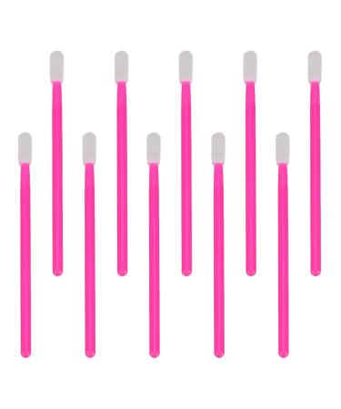 minkissy 100pcs Flat Head Tongue Lip Brush Lip Gloss Lipstick Applicator Lip Gloss Wands Makeup Tool Cosmetic Makeup Brush Lip Mask Brush Eye Shadow Elasticity Plastic Miss