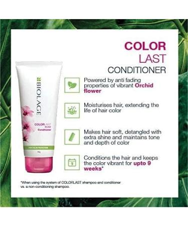  Matrix Matrix Biolage ColorLast Sulfate Free Conditioner 196g & Shampoo 200ml for Colored Hair Deep Conditioning Hair Treatment Color Protection with Orchid Extract 2 Pack - Buy Online on GoSupps.com