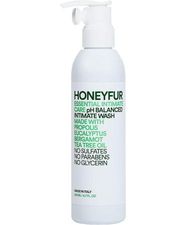 HONEYFUR pH Balanced Natural Feminine Wash For Sensitive Skin Sulfates & Paraben Free Soothing Refreshing Calms Irritation 200 ML / 6.7 FL OZ