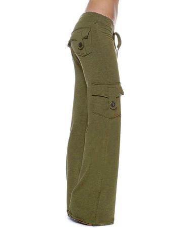 Feancey Women Baggy Cargo Pants Low Waist Wide Leg Hip Hop Jogger Trousers X-Large - Green - Buy Online on GoSupps.com
