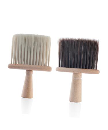 Minkissy 1pc Brown Barber Brush - Hair Salon Shaving Brush for Hair Cleaning & Styling | International Shipping Available - Buy Online on GoSupps.com