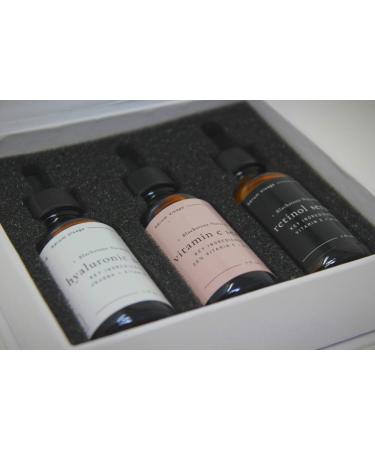 Blackstone Age Defying Facial Serum Set | Vitamin C Retinol & Hyaluronic Acid - 3 Pack for Day & Night - All Natural Moisturizing Skincare - Buy Online on GoSupps.com
