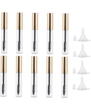 FOYTOKI 10pcs Refillable Bottles Eyeliner Bottle Empty Mascara Tubes with Wands Empty Bottles Clear Golden 1 g (Pack of 1) Golden - Buy Online on GoSupps.com