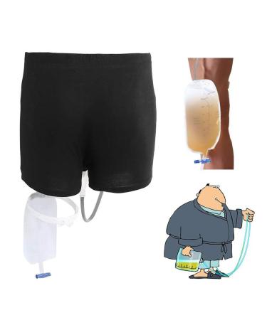 Wearable Urine Bag Incontinence Pants for Men Portable Leak Proof Urine Funnel Urine System Holder Bag Urinary Drainage Stabilizatio Device Reusable Male Urine Bag (Size : Large (86-100cm))