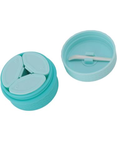Silicone Cream Jars with Spoon Travel Silicone Makeup Container Portable 3 in 1 Outdoor for Women (Sky Blue) - Buy Online on GoSupps.com