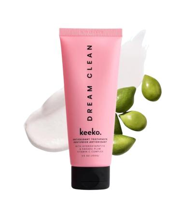 Keeko Dream Clean Antioxidant Toothpaste - Award-Winning Enamel-Strengthening Fluoride-Free with Kakadu Plum Complex Mint Flavor Vegan 3.5oz
