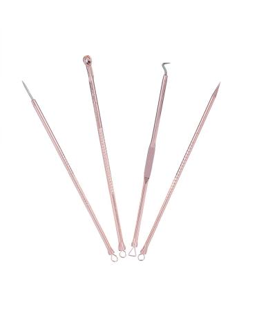 4-Piece Blackhead Remover Kit | Stainless Steel Acne Removal Tools & Comedon Extractor | Pimple Treatment Set - Buy Online on GoSupps.com